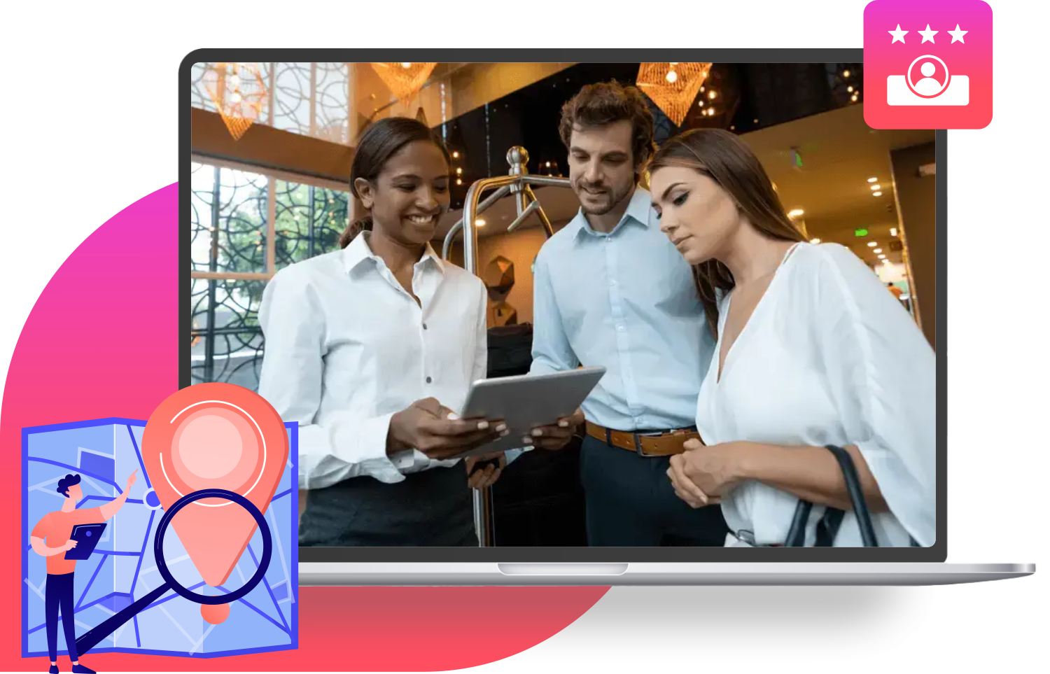 Personalized guest experience interface showing customized seating recommendations